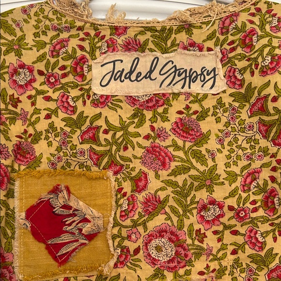 Jaded Gypsy Floral Patchwork Wrap Top Cheerful Walks Wrap - Picture 9 of 10